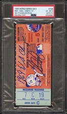 1969 World Series Ticket Game 5 NOLAN RYAN AUTO METS TITLE PSA 6 Auto 10