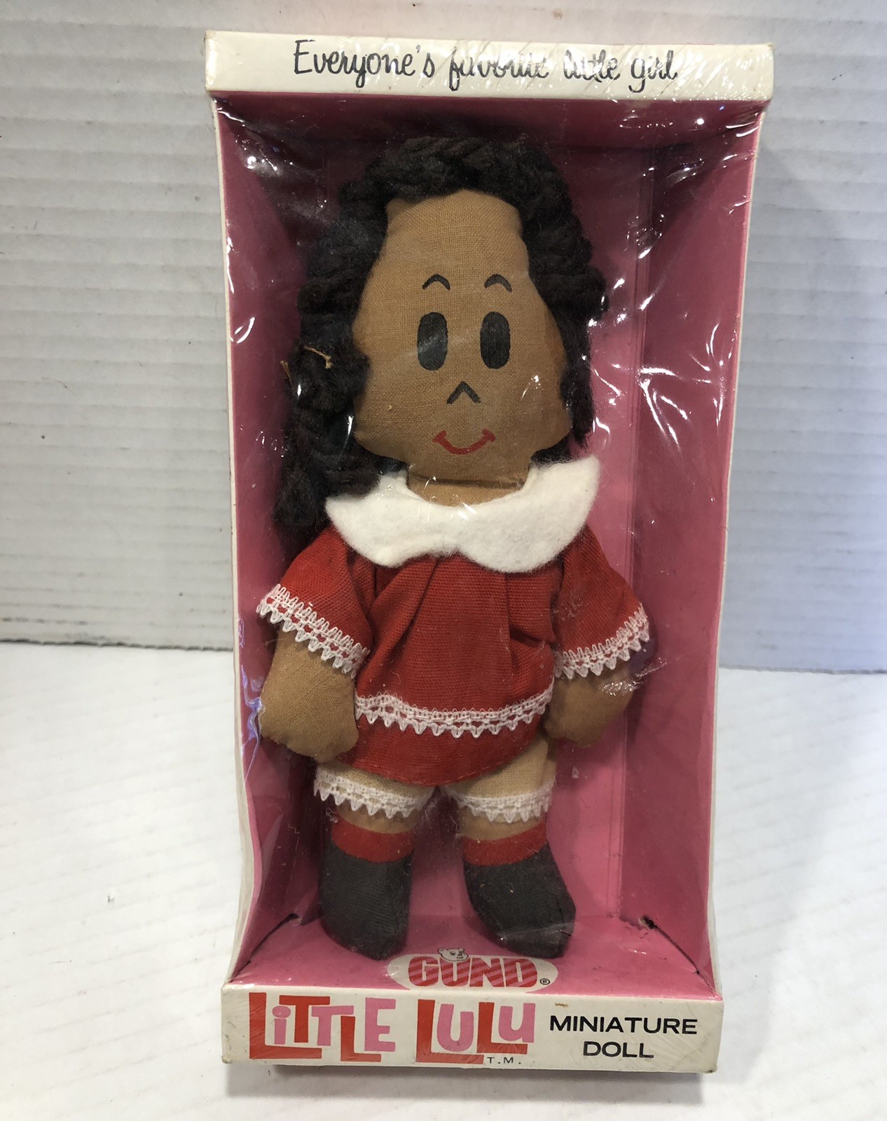 Vintage Gund Little Lulu Miniature Rag Doll in original seal