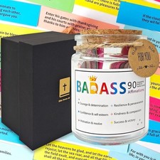 Bible Verse Prayer Jar Inspirational Gift for Women and Men 90 Day Devotional