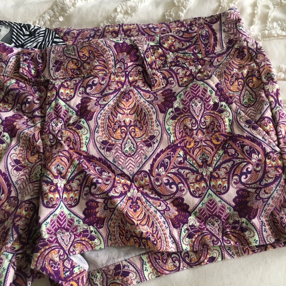 Mujer Volcom Frochickie 2.5 Corto Púrpura Paisley Talla 1, Y2K Foto 4 de 4