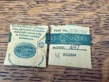 Jaeger Lecoultre Futurematic 497 watch plate screw to stop disc on barrel arbor