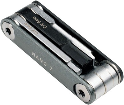 Topeak Nano 7 Multi-Tool Aluminum 7075, Compact Cycling Repair and Maintenance