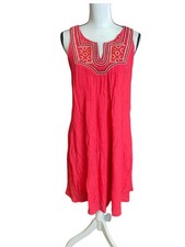Luxology sleeveless shirtdress with embroidery