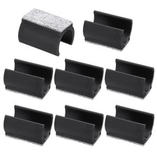 25mm Rectangle Chair Leg Cover 8Pcs Furniture Feet Hardwood Protectors Black