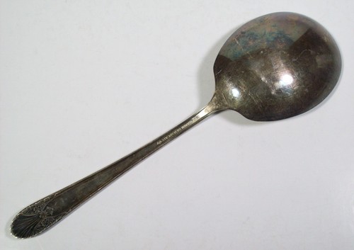 Crown Silver Plate Salad Serving Fork & Spoon Set Radiance Pattern Vintage 1939 - Picture 11 of 14
