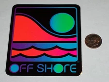 VTG OFF SHORE OFFSHORE SURF SURFING SURFBOARD SURFBOARDING BEACH STICKER DECAL !