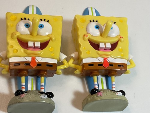 Spongebob Figurine Lot of 2 Nickelodeon 2010 Surfboard Figures - Picture 10 of 11