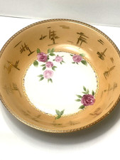 Genuine Peint Main Limoges Decorative Rose Bowl