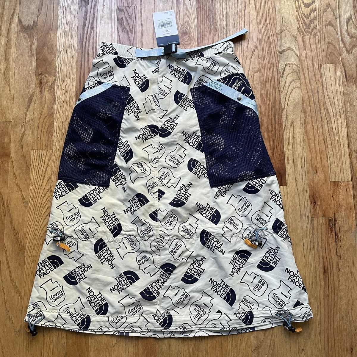 NWT Womens The North Face TNF X Brain Dead Navy Blue White Tech Skirt Pants  Sz S | eBay
