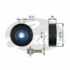 GATES DRIVEALIGN IDLER T38055 CITROEN C5 C8 SYNERGIE DISPATCH XSARA FIAT PEUGEOT