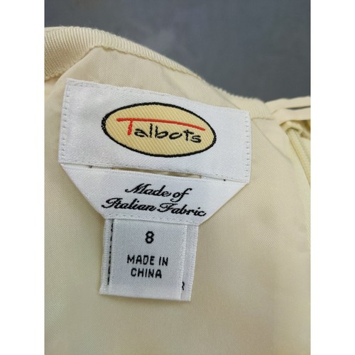 Talbots Linen Blend Skirt Pleats A-Line Midi Italian Fabric Size 8 - Picture 9 of 12