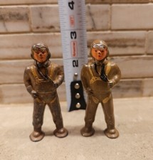 Lot of 2 Vintage Barclay Podfoot WWII Era Paratrooper Pilot Aviator Lead Toys