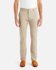 RHONE Commuter Classic Pant Golf 33 x 30 Khaki Performance Flex Straight *FLAW*