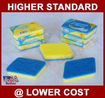 108 Non Scratch Sponge Kitchen Cleaning Pad Two Texture #11713