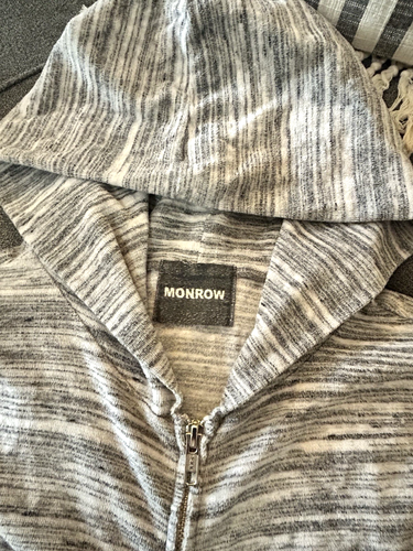 MONROW* Hoodie Jogger Set XS/Small Jacke/Hose Velour Waffelstrick Anthropologie - Bild 4 von 11