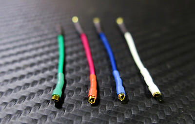 Headshell Kabel High Quality Set Leads OFC cooper  24k gold plated terminals NEW