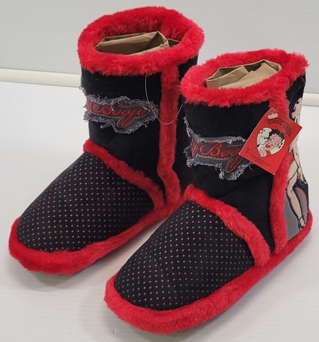 *B3) Betty Boop 2011 King Features Fuzzy Slipper Boots Size 38 (7-7.5) - Picture 6 of 13