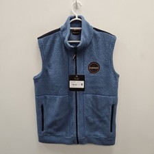 Napapijri Fryxell Lightweight Blue Fleece Gilet Vest Bodywarmer Size Men's Large