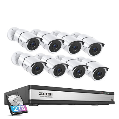 ZOSI 16CH Lite DVR 5MP 1080p Security CCTV Motion Detection Camera System 2TB