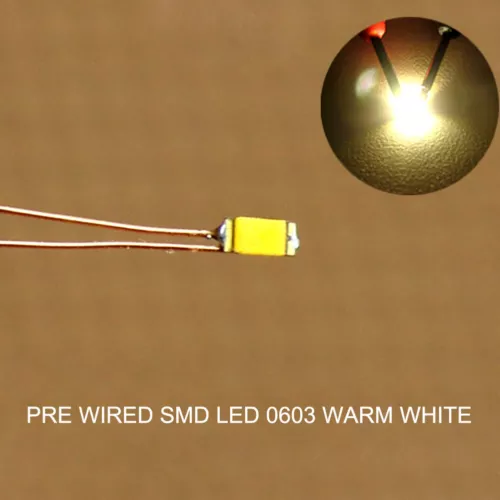 50PC Wired Micro LED Pre-Soldered 0402,0603, 0805,1206 Copper Wire Lights SMD - Bild 15 von 32
