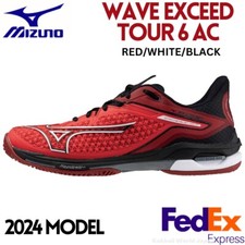 Mizuno Tennis Shoes WAVE EXCEED TOUR 6 AC 61GA2270 25 Red/White/Black 2024 NEW