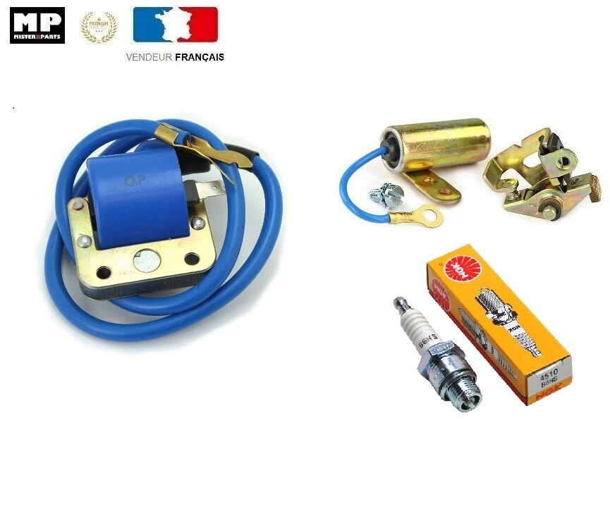 Bobine allumage haute tension condensateur rupteur pour allumage mécanique Peugeot 103 moped