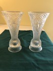 Vintage Avon 1979 Diamond Pattern Glass Candlestick/Vase Set Of Two. 7” Tall. — photo 2