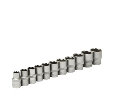 3/8'' Vierkant Steckschlüsselsatz 11-tlg. Schiene metrisch Chrom Vanadium Stahl