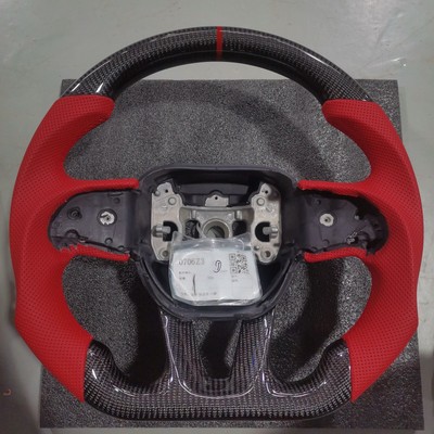 Red Real Carbon Fiber Steering Wheel For Dodge Challenger SRT Durango 2015+