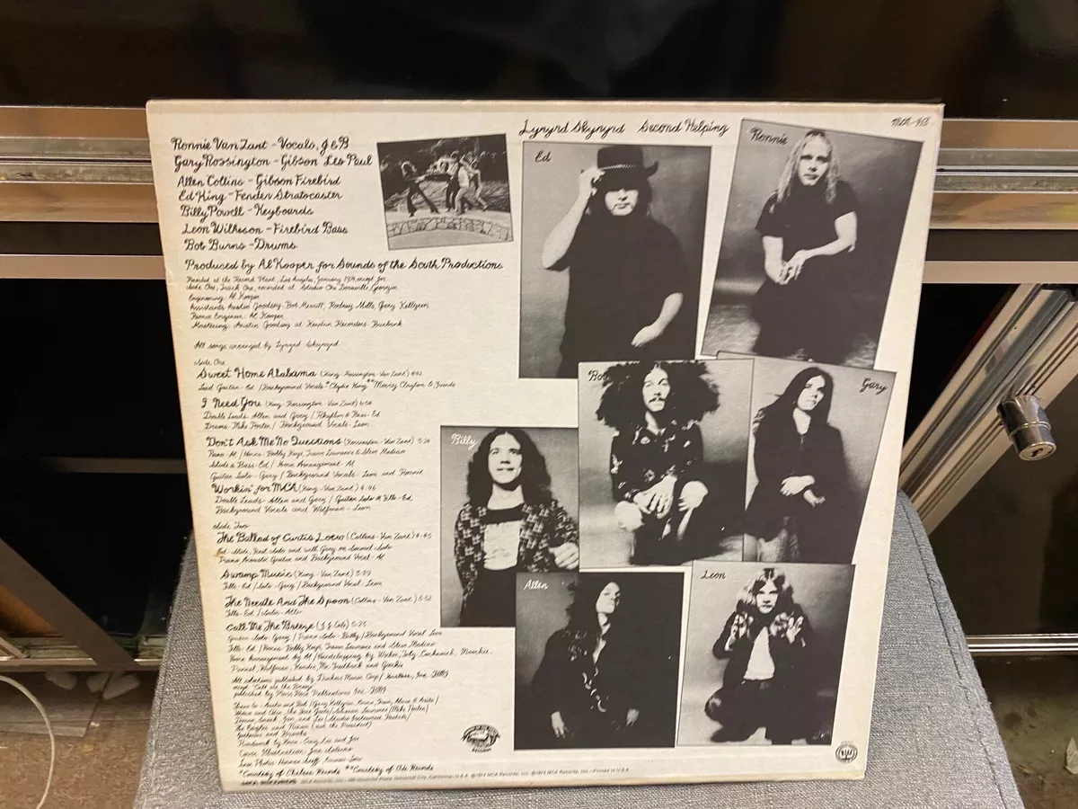 Lynyrd Skynyrd Second Helping LP 1975 MCA-413 black rainbow labels CRC EX