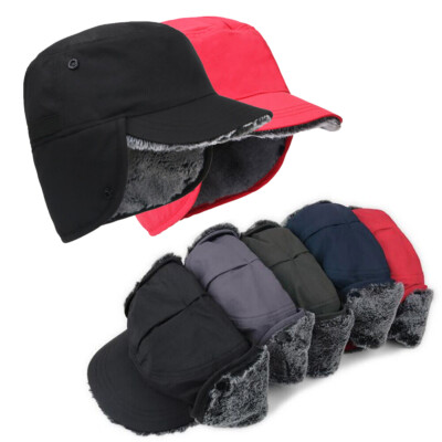 #ad Thermal warm Hat Winter Hat with Ear Flaps Winter Hat Flat Cap for Women Men $8.99