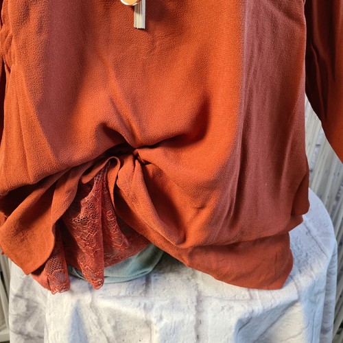 Sheego Tunika Bluse Damen Langarm braun 2 lagig Gr. 48 bis 58 (0 872) NEU - Bild 5 von 12