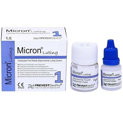 PACK OF 4 MICRON I Luting Permanant Glass Ionomer Cement Prevest Denpro Dental