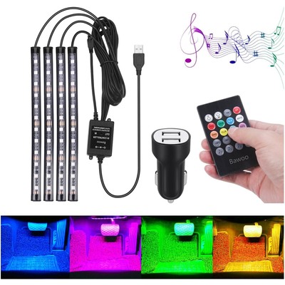 Auto LED Innenbeleuchtung, Atmosphärenlicht, praktische USB Leiste, Fernbedie...