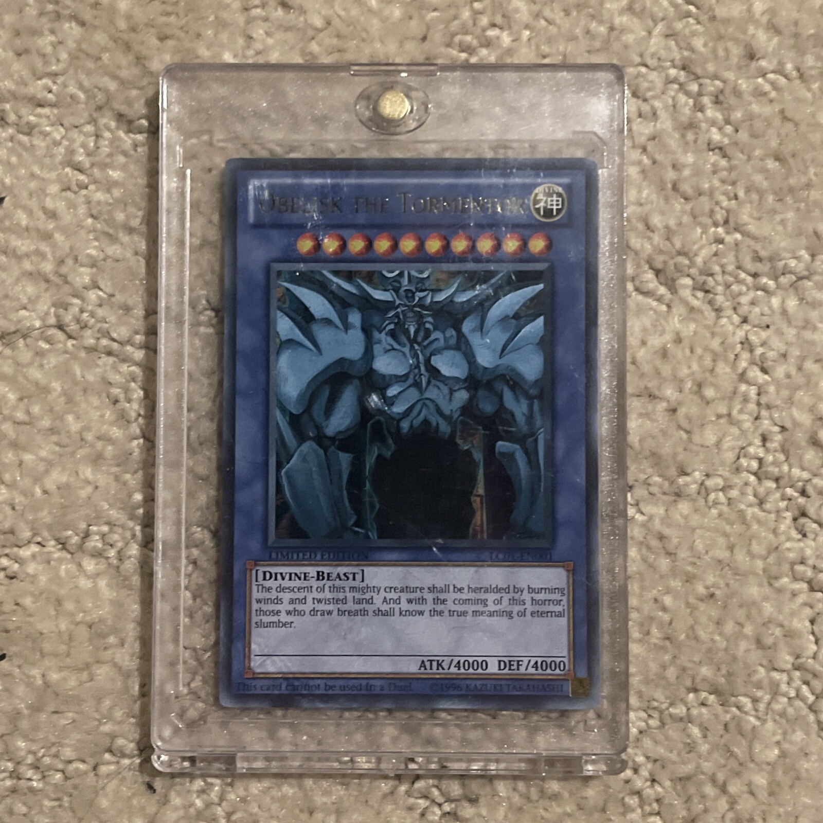 YuGiOh! Legendary Collection Binder (2010 Gods And BWD RDD DM. 6 cards