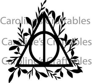 Download Magical Harry Potter Deathly Hallows SVG/PNG cut file ...