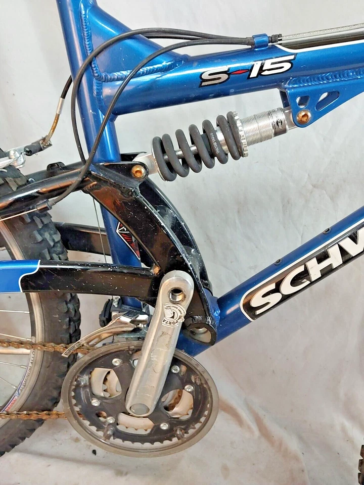 Bicicleta MTB Schwinn S-15 FS 2005 18" cola blanda media suspensión completa remitente a EE. UU. :) Foto 4 de 4