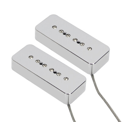 FLEOR Chrom Alnico 5 Soap Bar P90 Hals + Brücke Pickup Single Coil für LP
