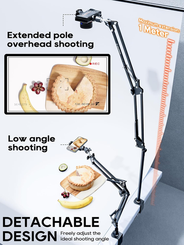 Overhead Camera Mount, 5Lb Horizontal Load-Bearing, 360° Adjustable Camera Stand - Picture 4 of 8