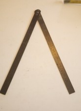 2ft 24" Steel Rule Two Fold Locking Hinge Vintage Building Engineer Carpentry