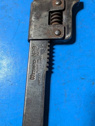 VINTAGE Bike Wrench WIZARD No.9 Early ADJUSTABLE Monkey Motorcycle USA Nice! - Picture 3 of 4