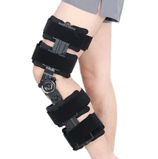 Hinged Knee Brace for Arthritis Pain and Support, Post Op Knee Immobilizer