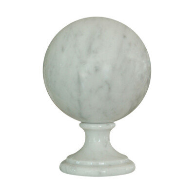 Sfera Di Marmo Bianco White Italian Marble Sphere Orb Art Sculpture D.15Cm