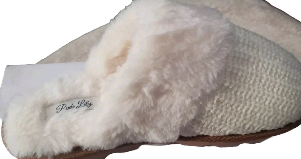 Zapatillas Mujer US NUEVAS!!! Acogedor cable tejido lirio rosa talla 7 Foto 2 de 4