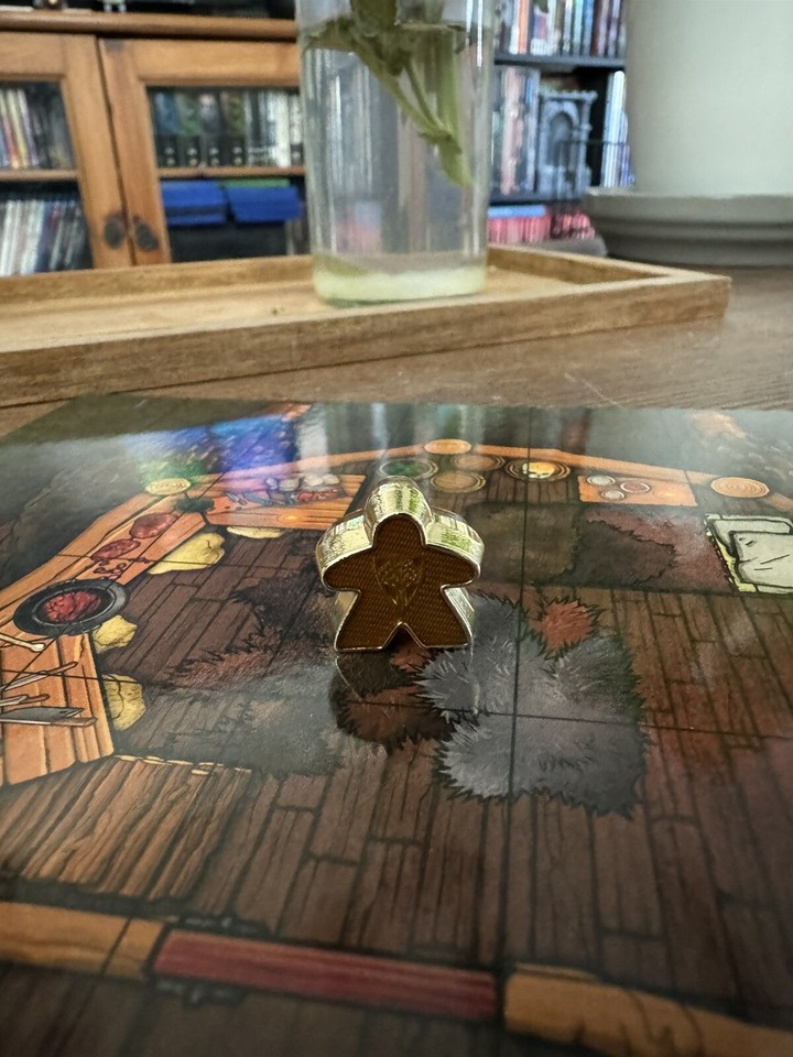 Orange ShieldLogo Meeple Wyrmwood Gaming Rare Kickstarter