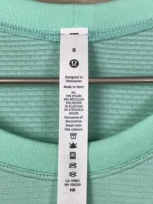 Lululemon Swiftly Tech Long Sleeve 2.0 *Silverescent Size 8 Wild