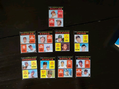 Lot 9 1971 Topps Baseball Cards Rookie RC Dodgers Giants Royals Twins Orioles - 第 1/6 張圖片