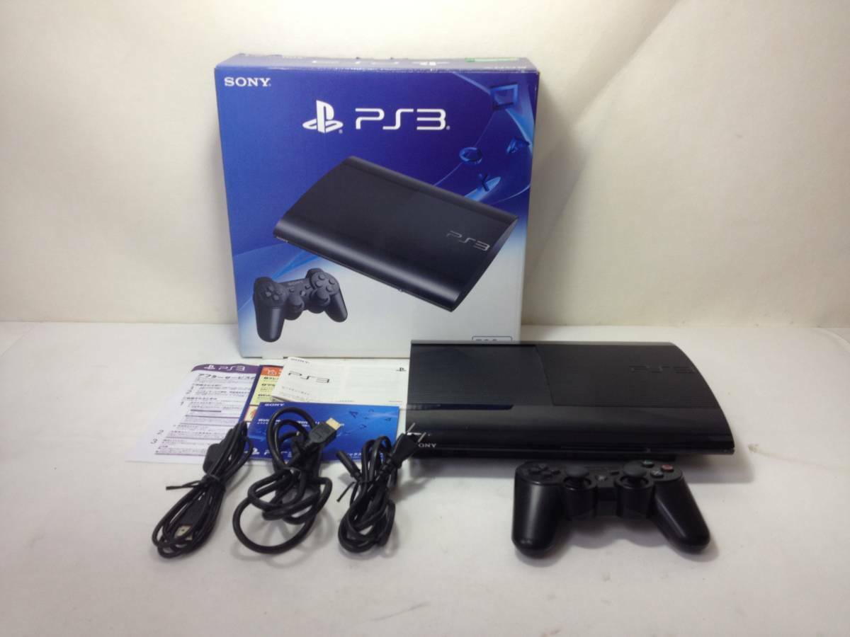 PS3 Charcoal Black CECH 4300C 500GB Console Box PlayStation 3 Super Slim  [BX]