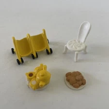 1993 Vivid Imaginations Teeny Weeny Families - Cafe Chair Tea Cookies Stroller