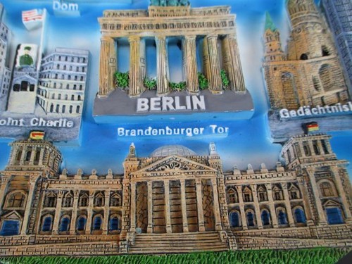 Berlin Dom Reichstag Brandenburger Tor Reichstag Souvenir Wandteller Teller - Picture 5 of 8